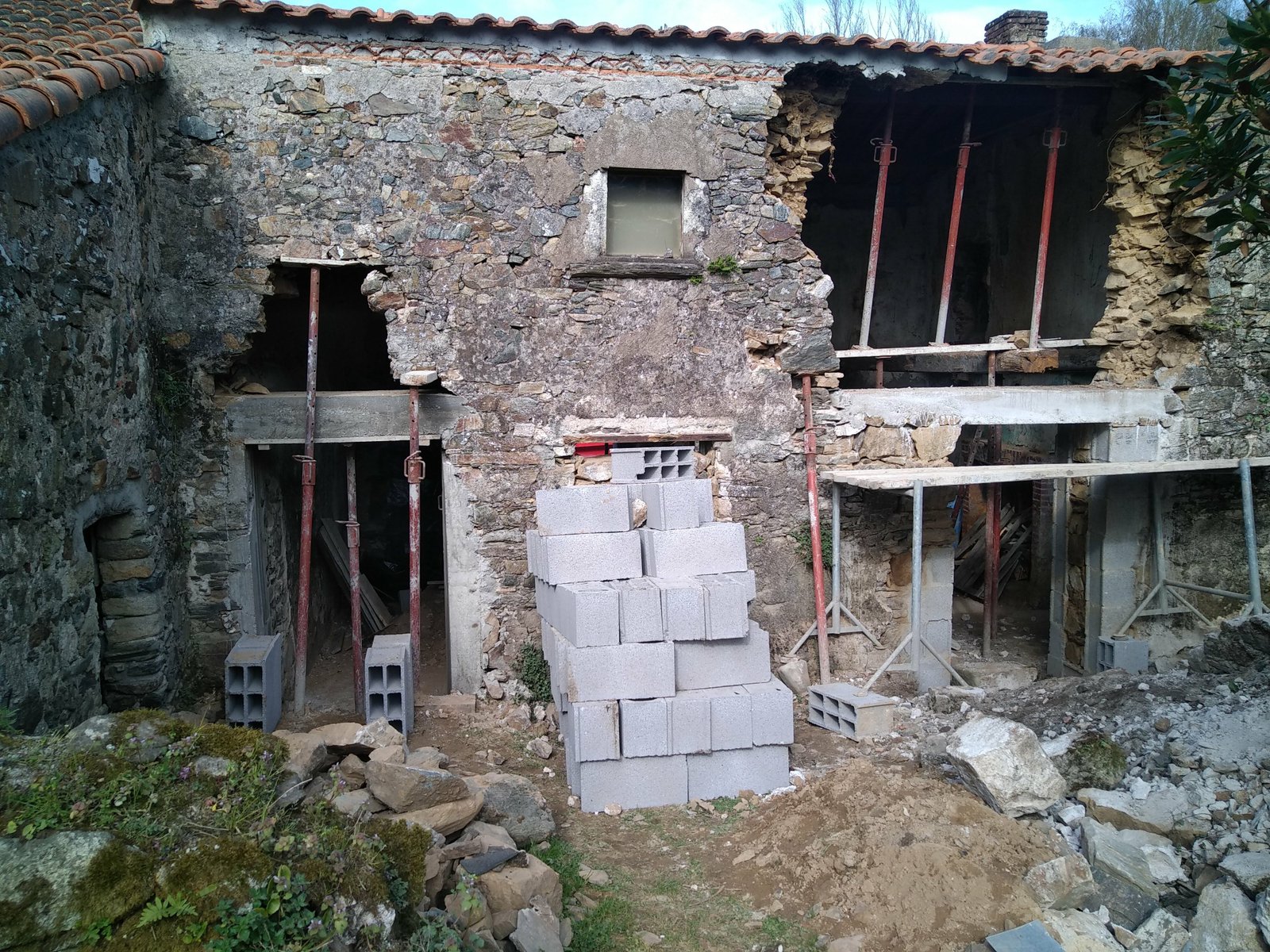 Chantier de rénovation de grange à Châteaubriant